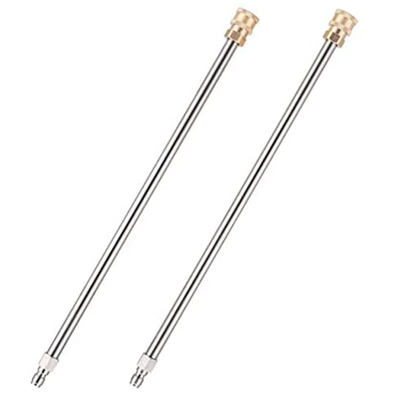 Power Washer Extension Wand 17 Inch Stainless Steel Pressure Washer Lance With 1/4 Inch Quick Connect 2 Pack