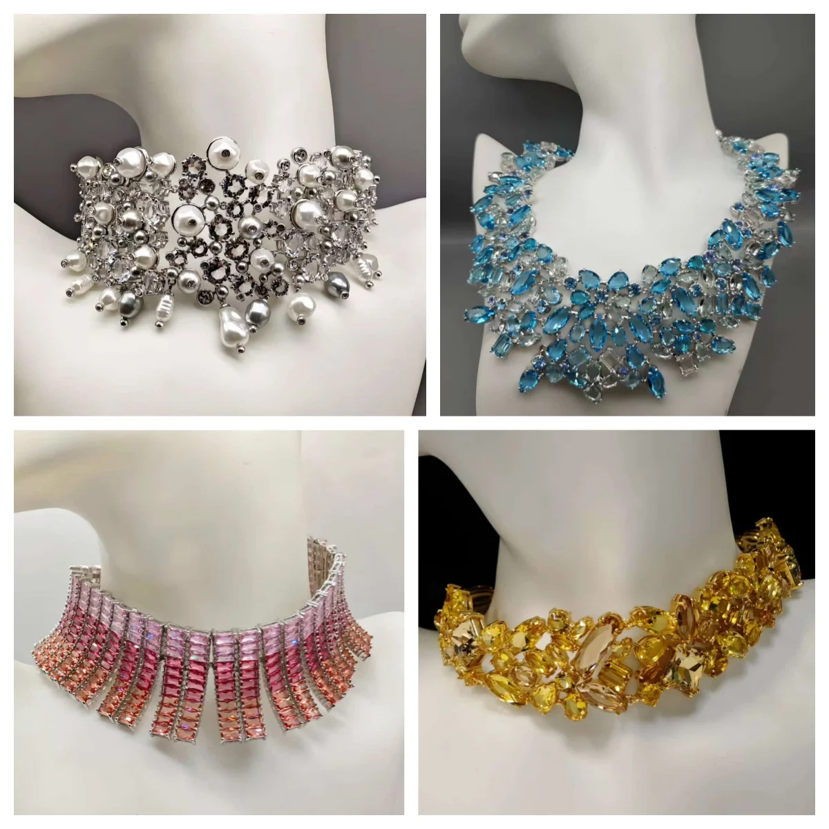 

2026 Fashion Women's Binding Necklace Neck Accessories, Luxury Crystal Necklace Jewelry, Romantic Charm Party Gifts