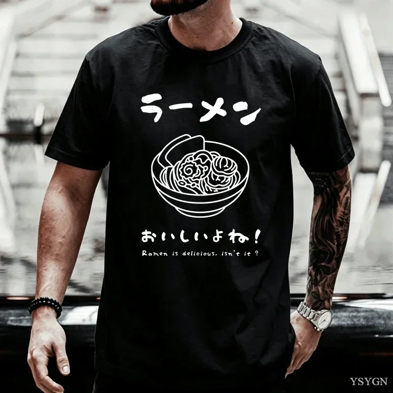 Ramen T Shirt Food Lover Kawaii Japanese Style Streetwear Foodie Noodle T-shirt Men Women Cotton Oversized Short Sleeve T-shirts