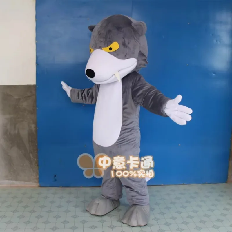 

Christmas Big Bad Wolf Cartoon Mascot Costume Walking Performance Props Stage Performances Props Outfit Mascot Costume