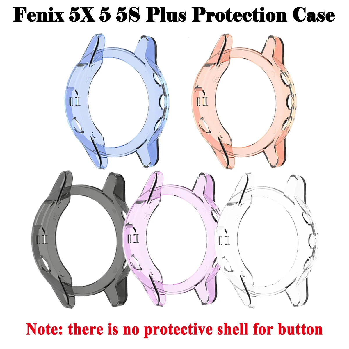 Soft TPU Protection Case For Garmin Fenix 7 7S 7X 5S 5 5X Plus 6S 6 6X Pro Smart Watch Protector Frame Cover Bumper Shell