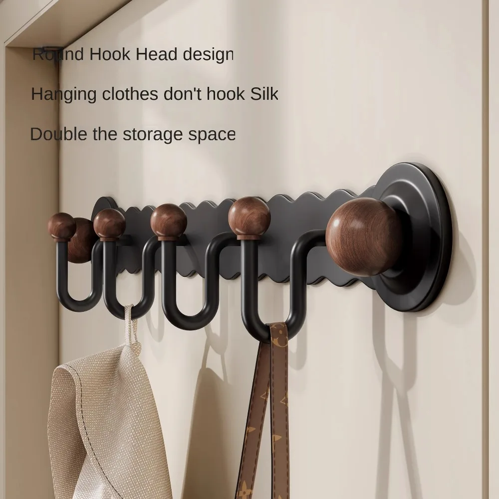

Strong Load Bearing Door Rear Hook Creative Wall Mounted Suction Cup Bathroom Hook Space Saving 3/4 Hooks Hanging Clothes Hook