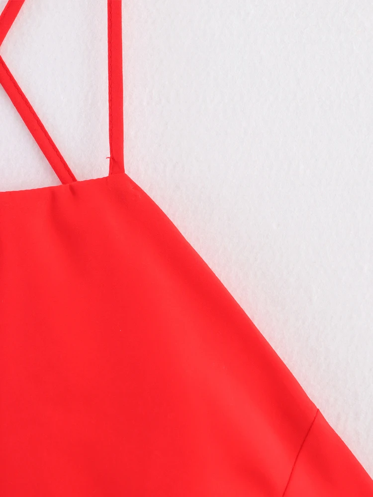 European and American style summer new women's clothing simple fashion sleeveless cross sexy backless halter dress