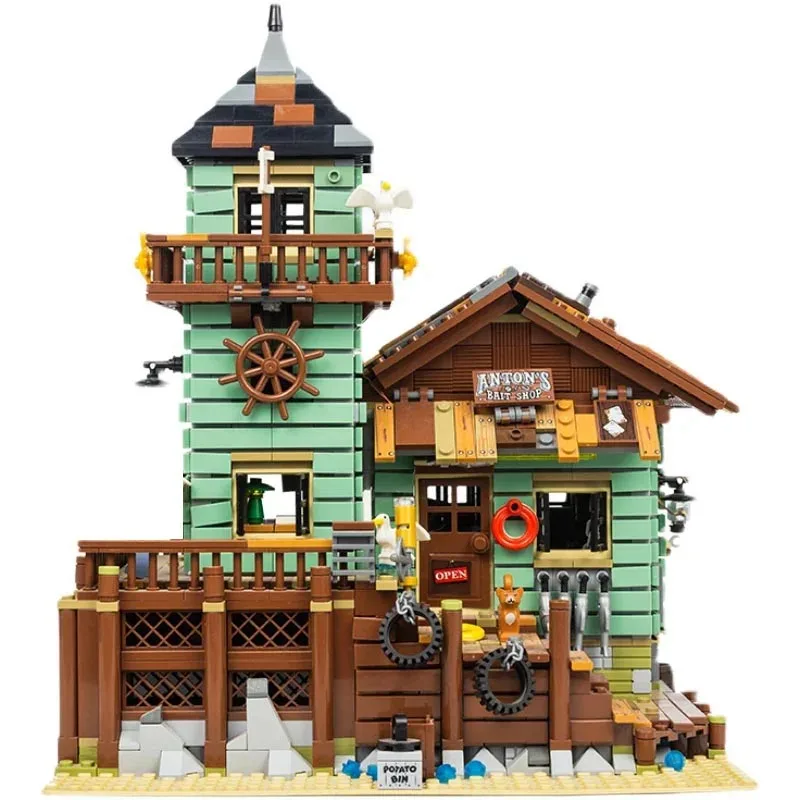 

2049 PCS Old Fishing Store Compatible 21310 Building Blocks Bricks Fisherman House Kids Birthday Christmas Toys Gift 16050