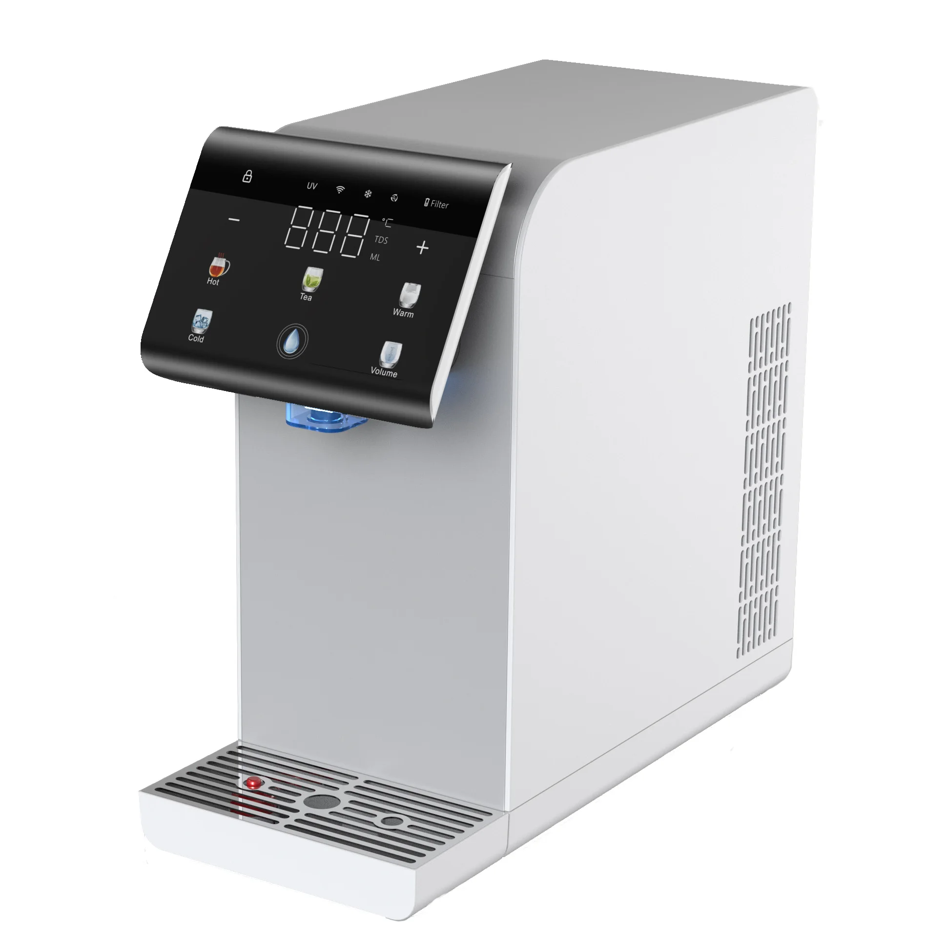 Dispensador de agua con sistema de filtro de purificación UF automático de escritorio con calefacción instantánea para el hogar y la oficina