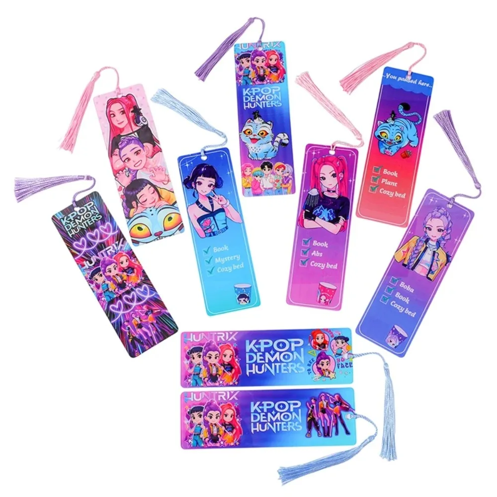 شيطان الصيادين هنتركس الإشارات المرجعية الكرتون أنيمي لوازم مكتبية مدرسة كتاب صفحة علامات Kawaii كتاب الملحقات لدفء الكتب #4