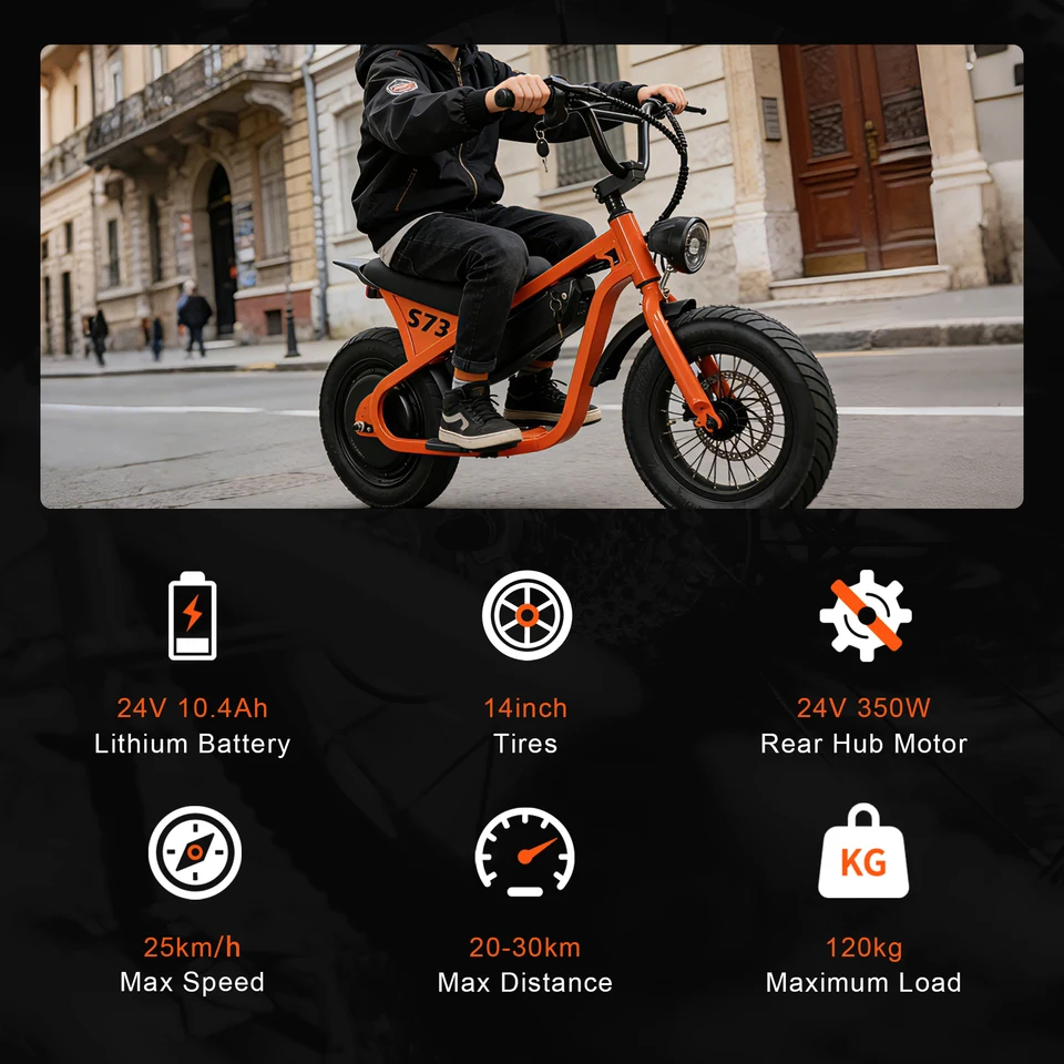 Greenpedel fa t Wheels Ebike 350W Top Selling for Kids Best Product Mini Snow E-Bike 14 Inch Electric Bicycle for Sale image 5