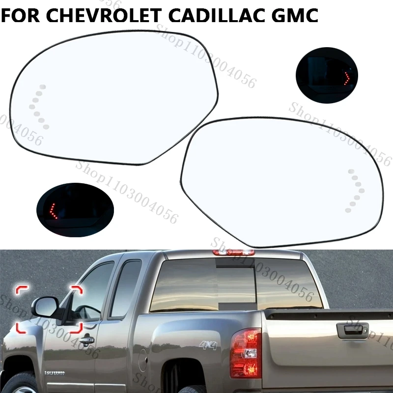 

Car Rearview Mirror Lens For Chevrolet Silverado Suburban Cadillac Escalade GMC With Heated Lens 15874992 15886196 GM1324138