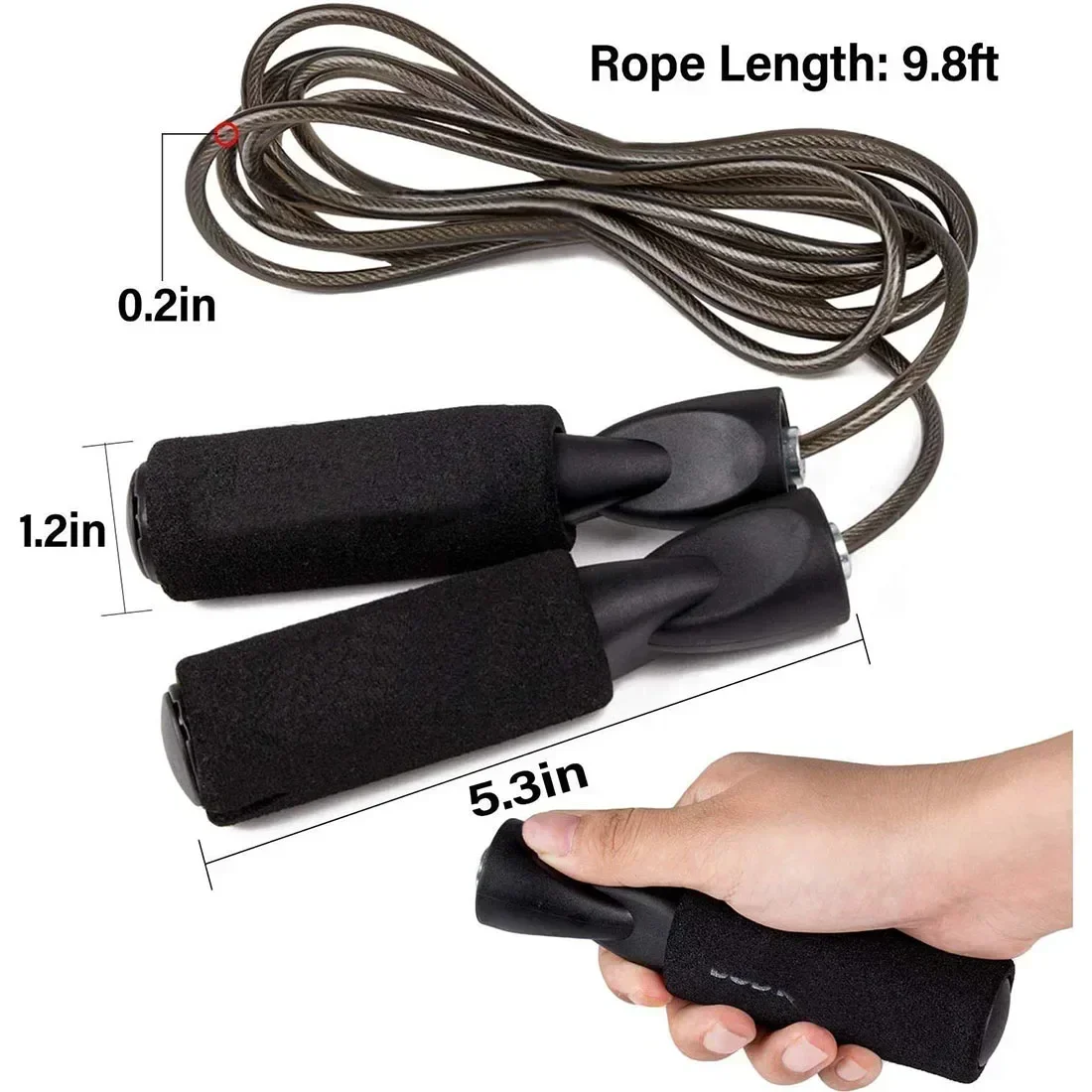 New Adjustable Length Steel Wire Jump Rope Speed Skipping Workout Fitness Kids Adults Sport Portable Exercise Training Equipment