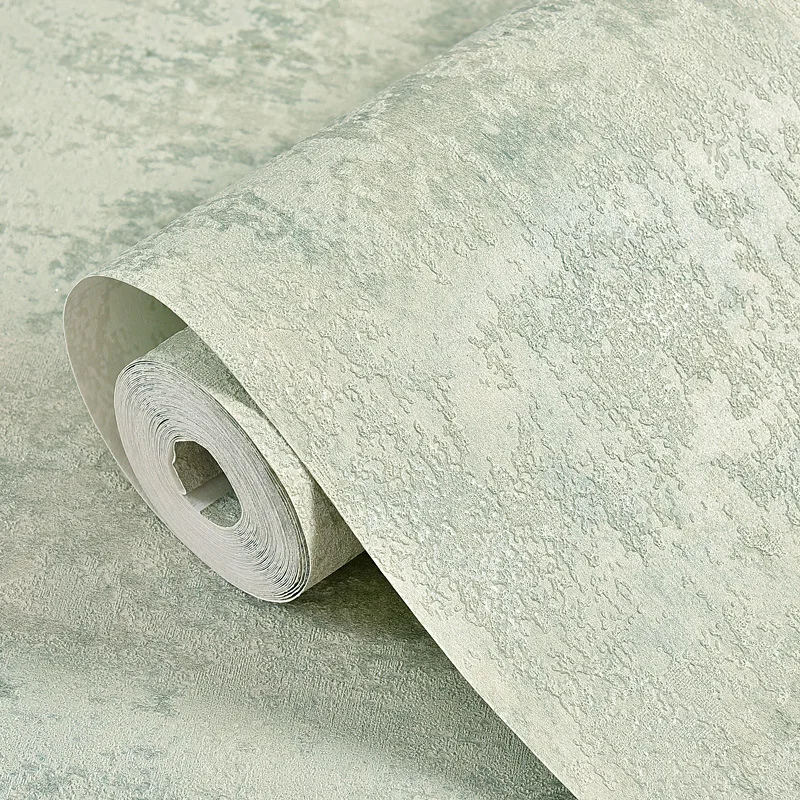 Imagem -03 - Plain Retro Papel de Parede Verde Diatom Mud Não Auto-adesivo American Retro Sala e Fundo do Quarto