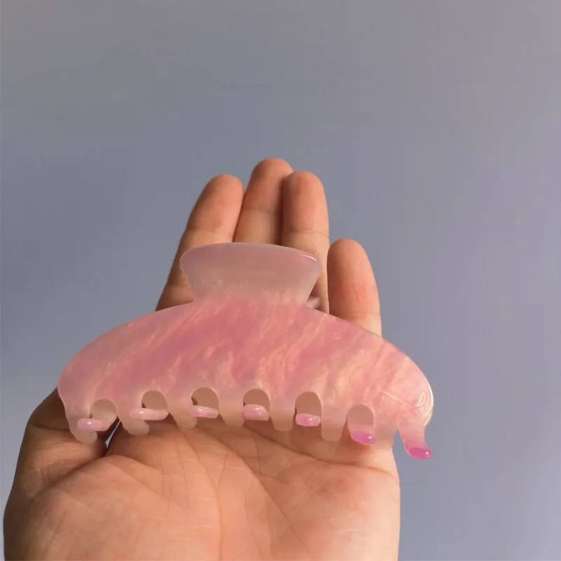 Large Acrylic Hair Clip, Fashion Claw Clip, Girls Hair Accessories,Color-changing shark clip