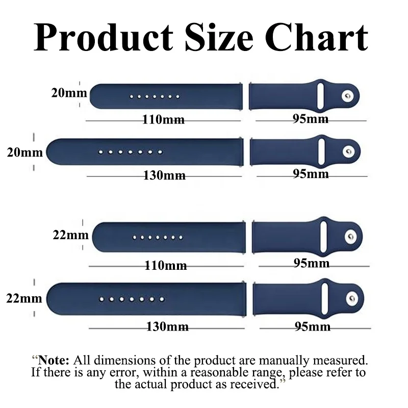 Bracelet de montre étanche en Silicone, en caoutchouc, pour Samsung Galaxy, Active 2, 22mm, 40mm