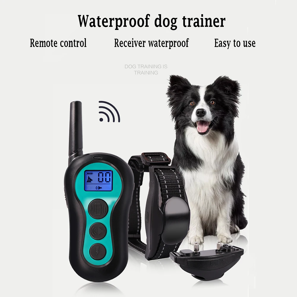 

20 PCs 500M Remote Control Dog Training Device Anti Barking Device Rechargeable Waterproof Collar Pet Supplies Anti Barking E