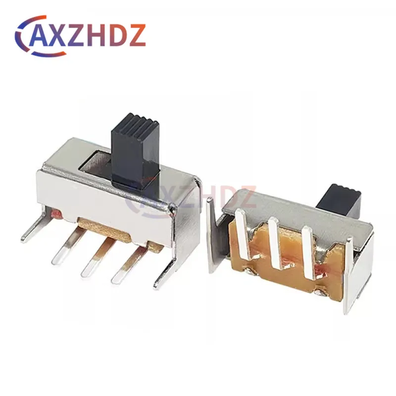 20PCS 1P2T Toggle Switch 90 Degree Handle High 4/5/6/7mm 5Pin SS12F23VG5 50mA 50V DC Curved Needle Slide Switch SS12F23 3Pin