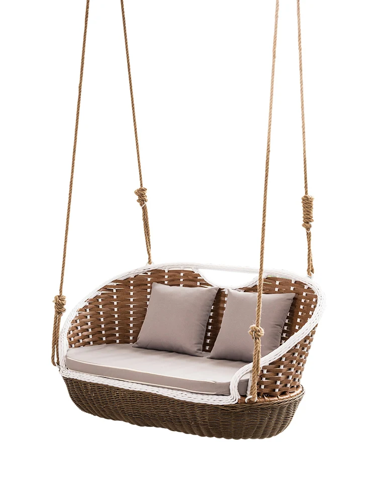 

Outdoor courtyard balcony leisure hanging basket hanging swing Nordic single and double bird's nest rocking chair bed