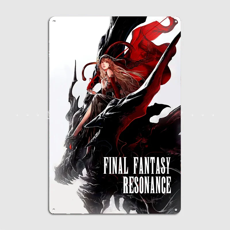 Final Fantasy Resonance Poster Metal Tin Sign Indoor Outdoor Home Decor Bar Custom Posters Wall Room Decorations
