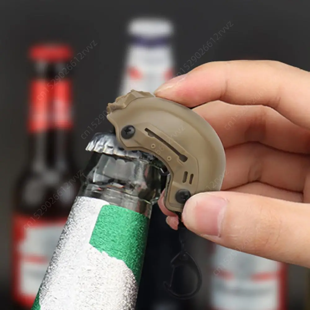 

Portable Tactical Mini Fast Helmet Key Ring Keychain Bottle Opener Hiking Camping Bottle Cap Opener Outdoor Tool