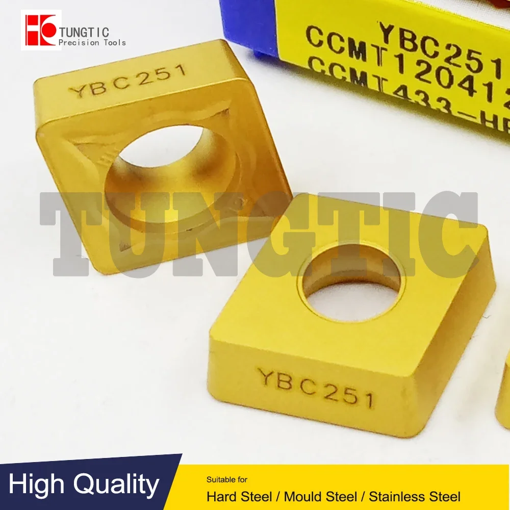 CCMT120412-HR YBC251 YBC152 CCMT433-HR Carbide Cermet Turning Cutting Tools Machining Metal Lathe Positive-Roughing