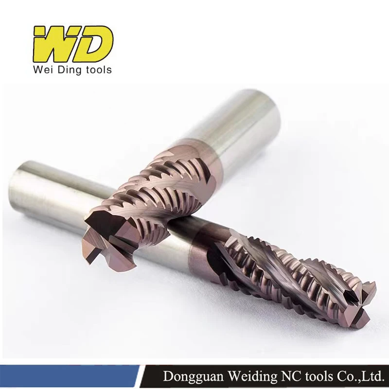 

4 Flute CNC Roughing End Mill Router Bit for HRC60 Metal Sharp Cutting Tool for Rapid Metal Removal