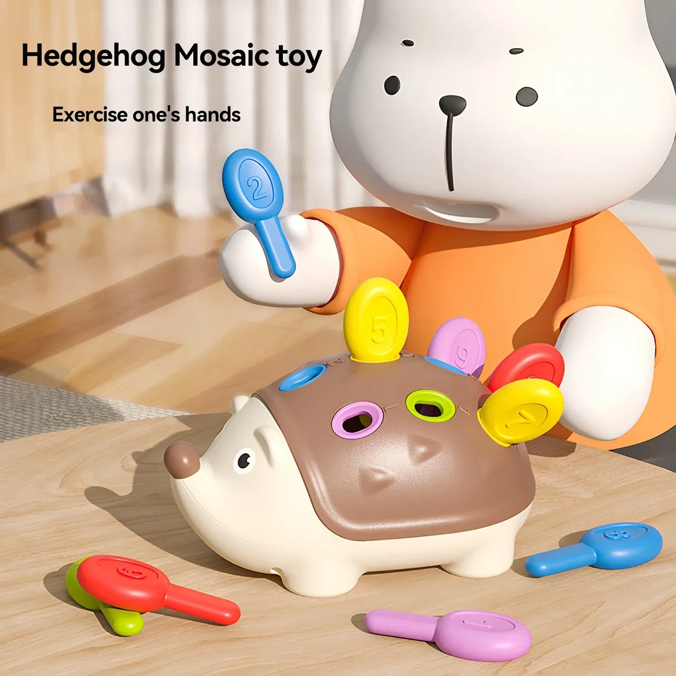 Children's Splice Hedgehog Digital Color Matching Toy