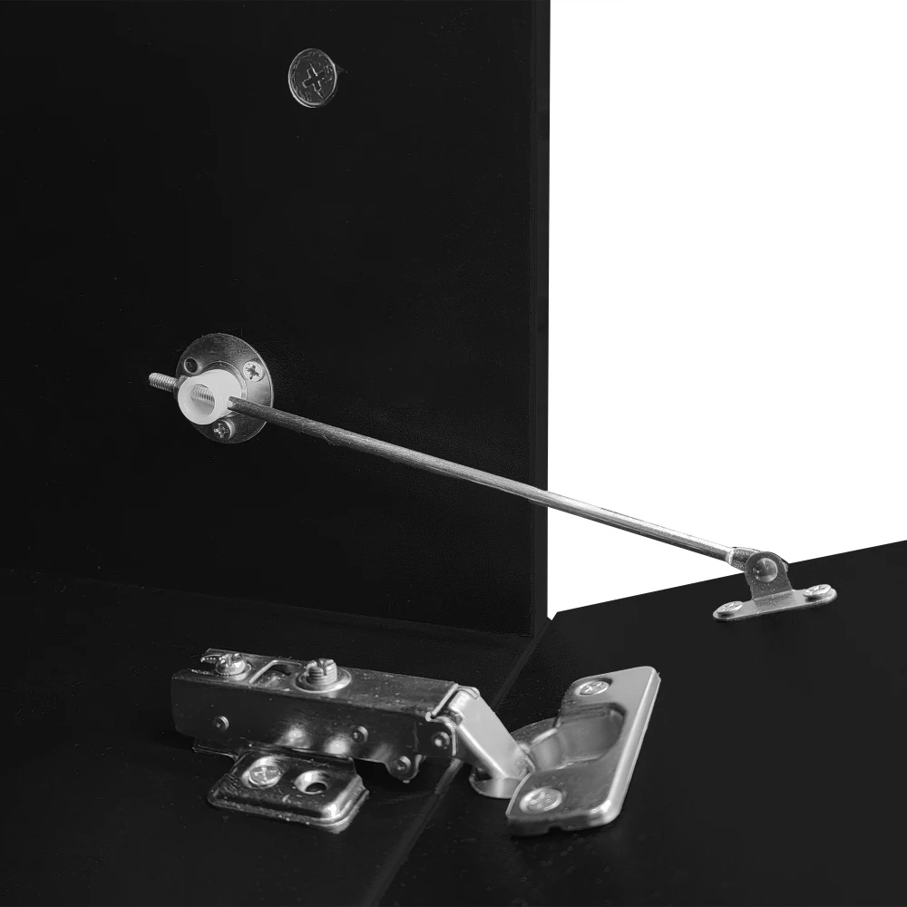 Moderner TV-Schrank mit variabler Länge (140–260 cm), drehbarer Funktion, weißes Hochglanz-Matt-Finish und goldenen Dekorationen – Detail 40