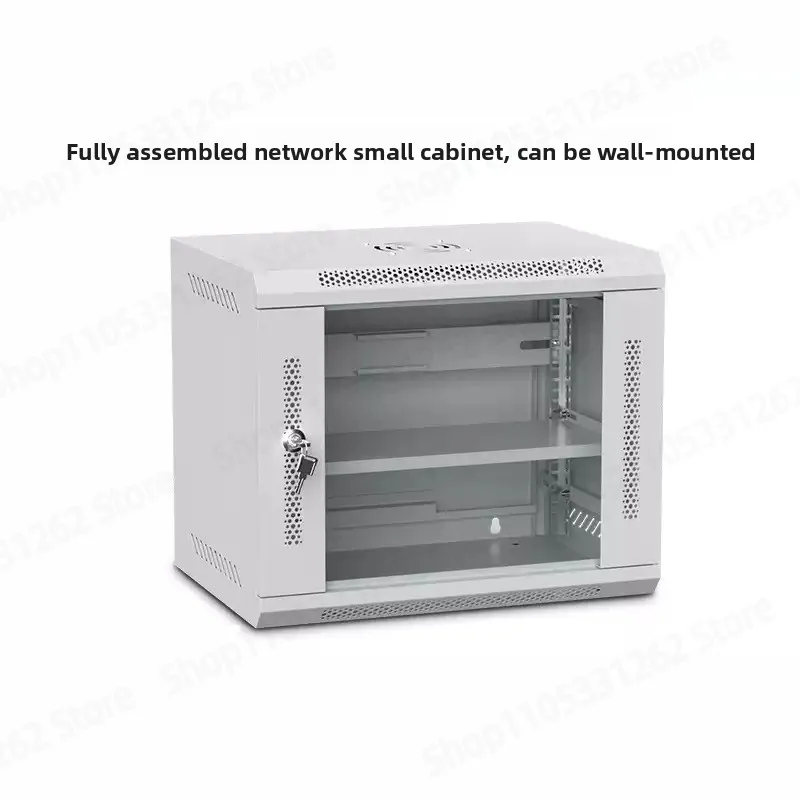 9U Wall Mount Network Cabinet, Wall Mounted Weak Current Box for Audio Amplifier Switch Router