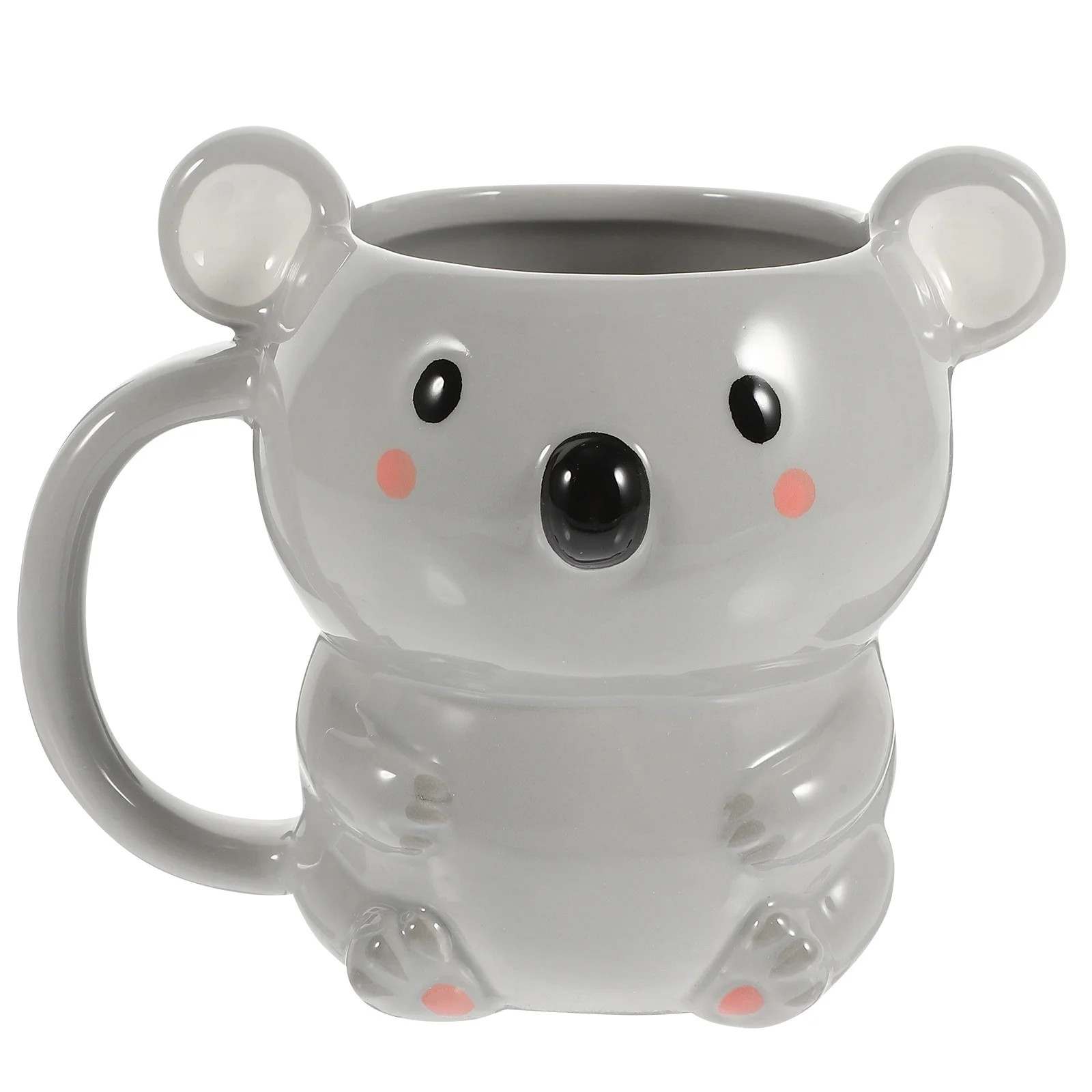 

Bear Ceramic Cup Coffee Mug Smooth Rounded Edges Home Office Tea Mug Drinking Cup for Milk Soup Ice Cream Coffee Cups