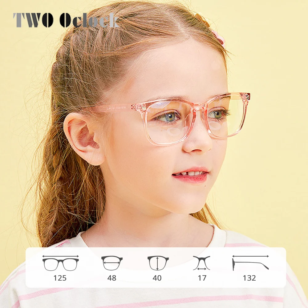 Kids Eyeglasses Frame Clear Transparent Glasses Girl Boy Children Square Glasses No Grade Myopia Frame Anti Blue Light Eyewear