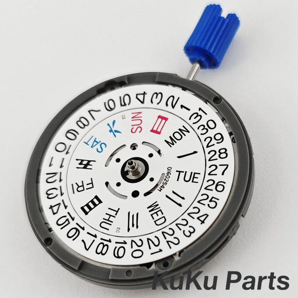 Japon véritable blanc NH36 24 bijoux couronne de mouvement automatique à remontage automatique à 3.0 et 3.8 heures Mod NH36A pièces de montre ensemble de tiges