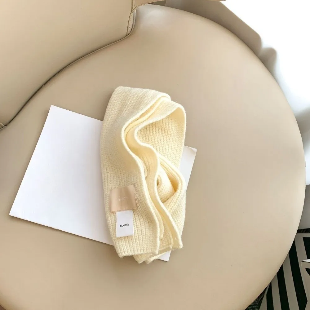 Nowy, wiatroodporny ocieplacz na szyję, odporny na zimno, ciepły, dziergany szalik, uniwersalny, jednolity kolor, chusta na szyję do sportów na świeżym powietrzu.