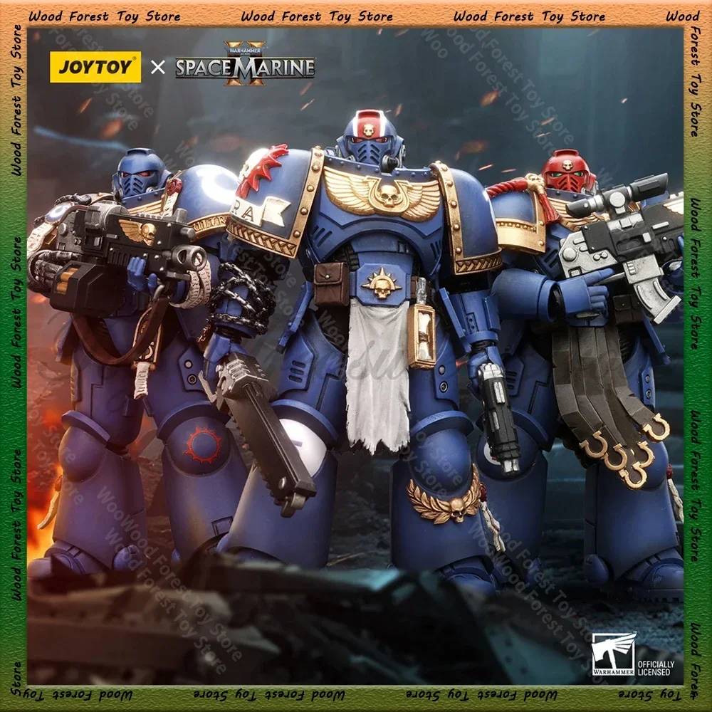 JOYTOY Warhammer 40k 1/18 figura de acción Uitramarines teniente Titus sargento Gadriel hermano Chairon coleccionar modelo juguete para regalo