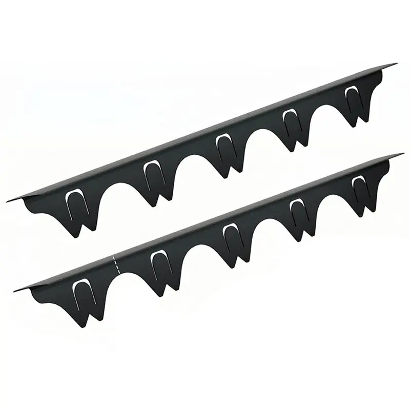 AB66-Stainless Steel& Silicone Stove Gap Covers, Stove Gap Guards, Range Trim Kit, Easy To Clean(2 Pack)