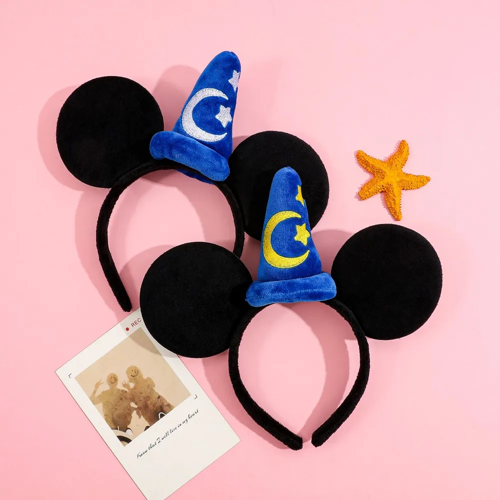 أغطية رأس ديزني التنكرية للحفلات والمناسبات الخاصة، عصابة شعر أنيقة، ميكي ماوس، ستار مون، إكسسوار شعر مزخرف