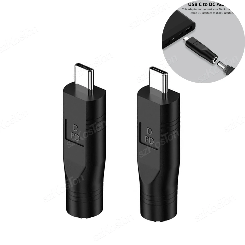 USB-C-auf-DC-Netzteil für Starlink Mini-Elektrokabelanschluss Typ C auf DC5521 PD100W. Ausgang verbinden Plug-and-Play