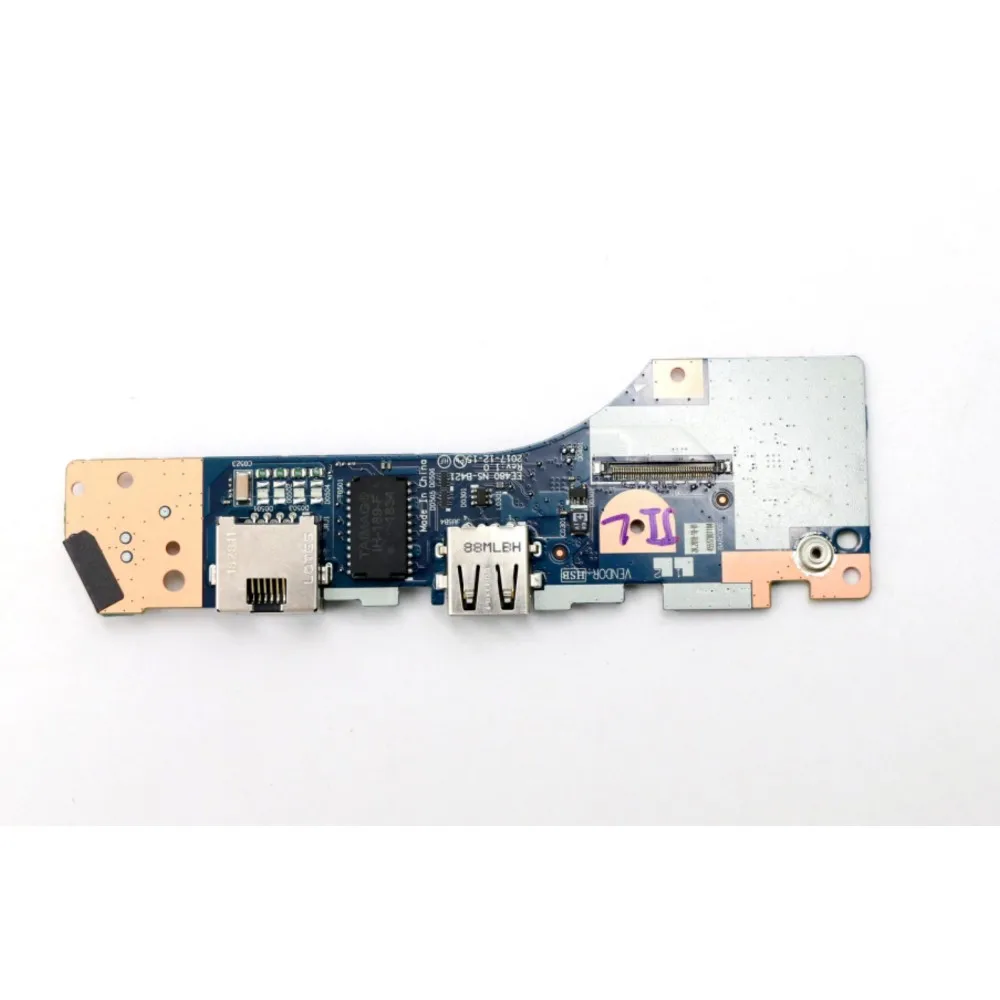 For Thinkpad E480 E485 network interface card board, switch board USB small board 01LW175 NS-B421