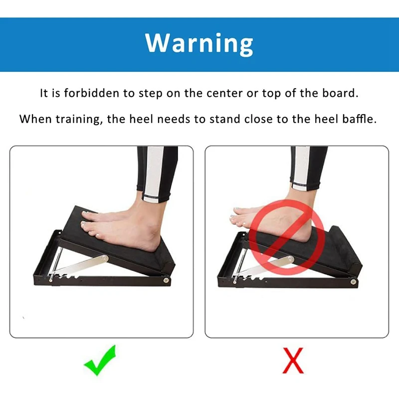 Professional Steel Slant Board With Heel Support & Movable Full Non-Slip Surface, Calf Stretcher,(500 LB Capacity)