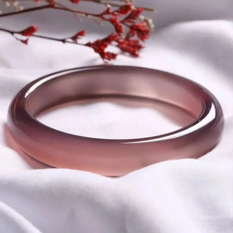 

Purple Chalcedony Bracelet Lady Flat Strip Lady Jade Bracelet