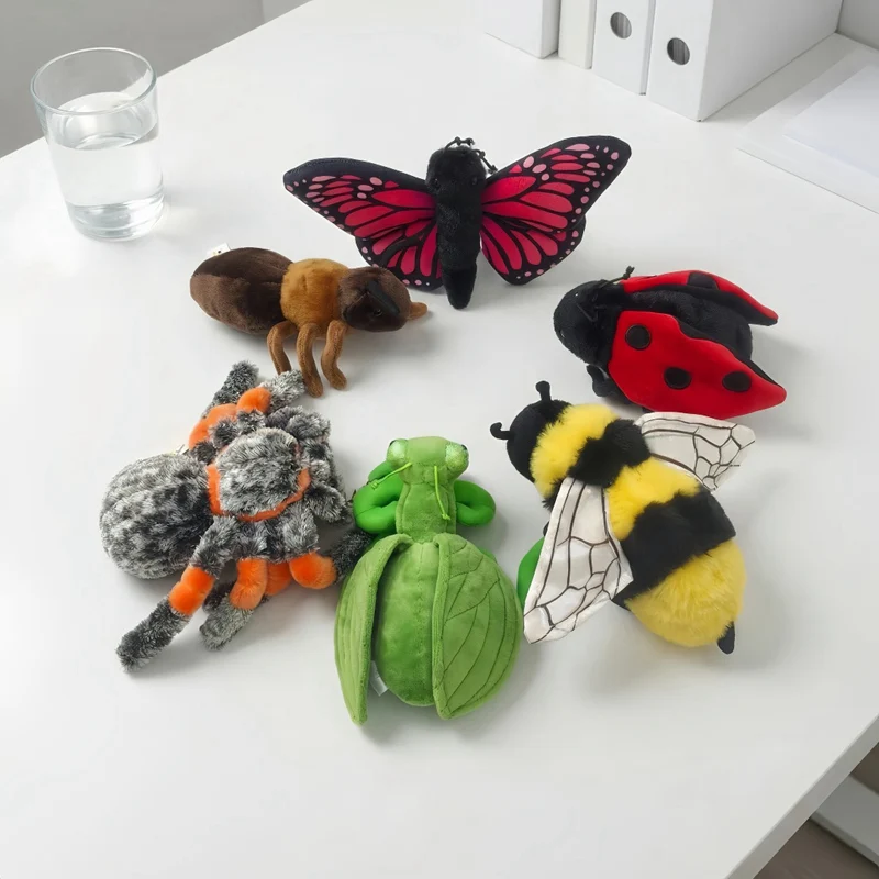 

Amuseable Premium Insect Series Plush Bee Ladybug Butterfly Spider Toy Kawaii Ant Mantis Doll Funny Cute Gift Children