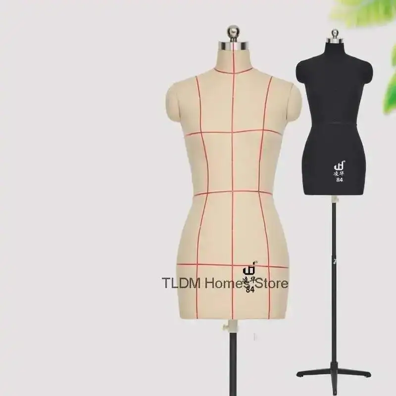 

Female Mannequins for Clothing Design Professional Bust Modeling Sewing Mannequins with Stand Metal Base Can Be Pinned D