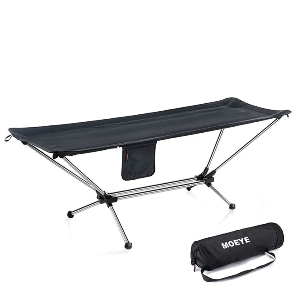 MOEYE  Outdoor Folding Bed Single Portable Folding Hammock Ultralight Portable Travel Camping Cot Aluminium Alloy Travel Bed 