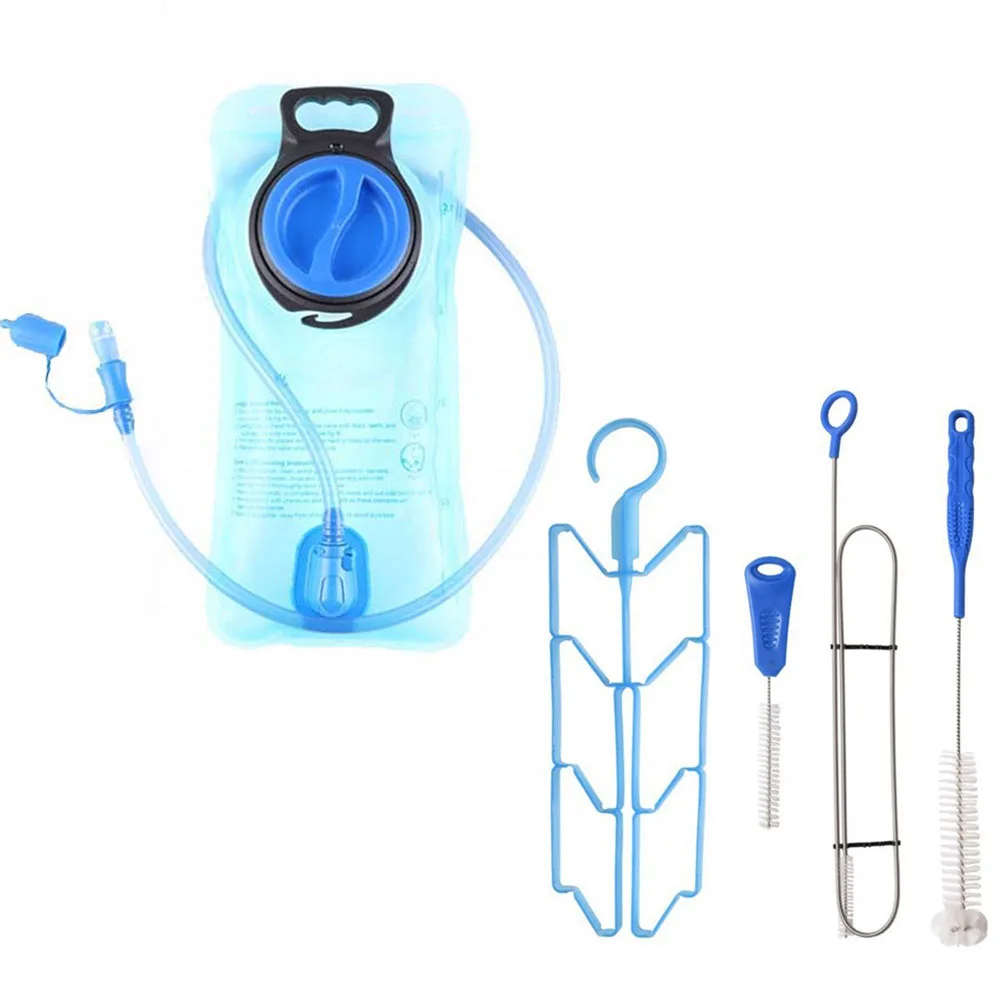 

Hydration Bladder 2L with Cleaning Brush Kit 4 in 1 Outdoor Drinking Water Bag Plastic Cleaner Set Camp Hiking Cooking Supplies