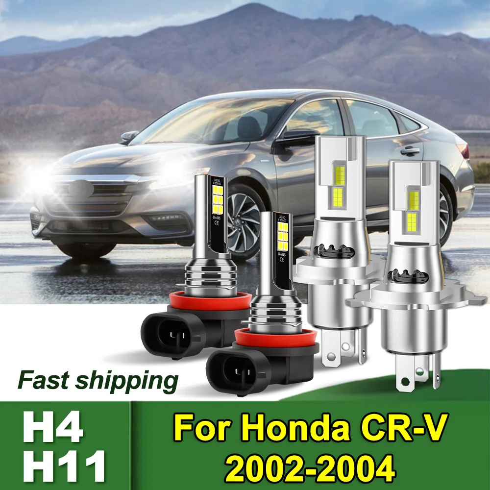 

Для Honda CR-V 2002 2003 2004 H4 H11 Комбинированные светодиодные фары дальнего/ближнего света Противотуманные фары 3570 CSP Чипы Лампочки DC12-24V