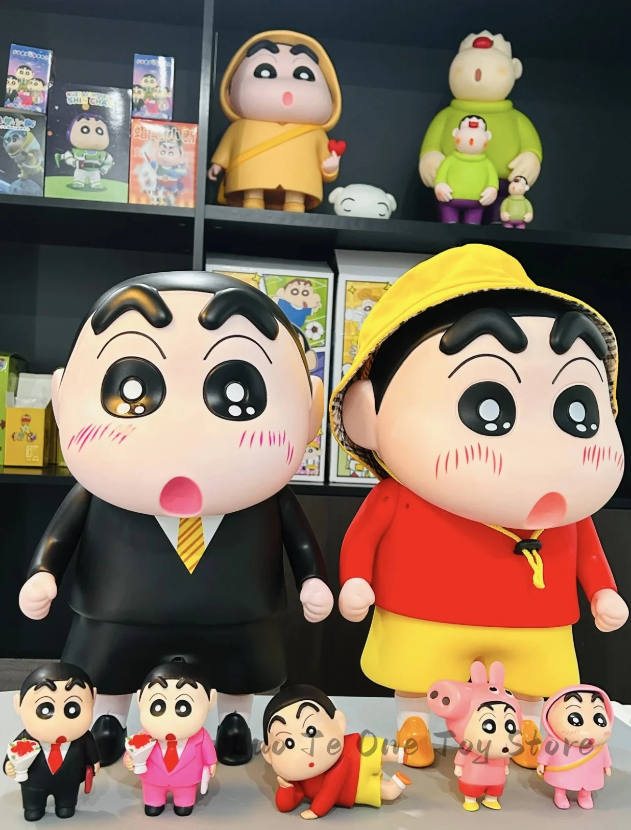 

42 см Crayon Shin-Chan фигурки серии модель сумка + шляпа украшение для периферийного автомобиля Кукла Коллекция украшений аниме ограниченные рождественские подарки