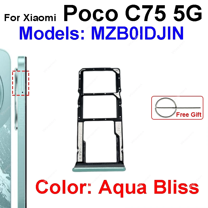 سيم بطاقة صينية المقبس حامل ل Xiaomi Poco C71 C75 C85 4G سيم قارئ فتحة للبطاقات SIM بطاقة موصل محول الكابلات المرنة #6