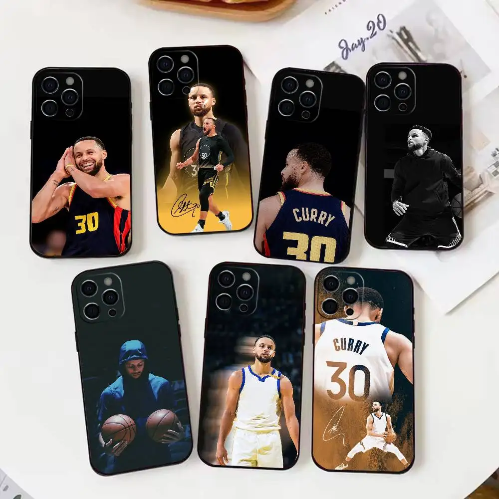 

Sports Star S-Stephen C-Curry Phone Case For iPhone 17,16,15,14,13,12,11 Plus,Pro Max,XS,Soft Silicone Black Cover