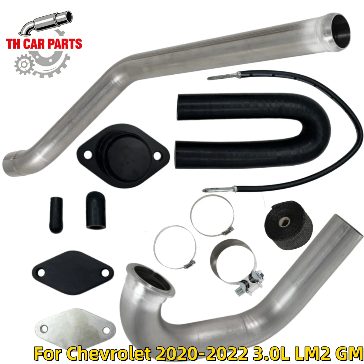US Ship 3 Inch Turbo Back DPF Pipe For Chevrolet 2020-2022 3.0L LM2 GM Chevy Duramax EGR Valve Kit Billet Intake Plate