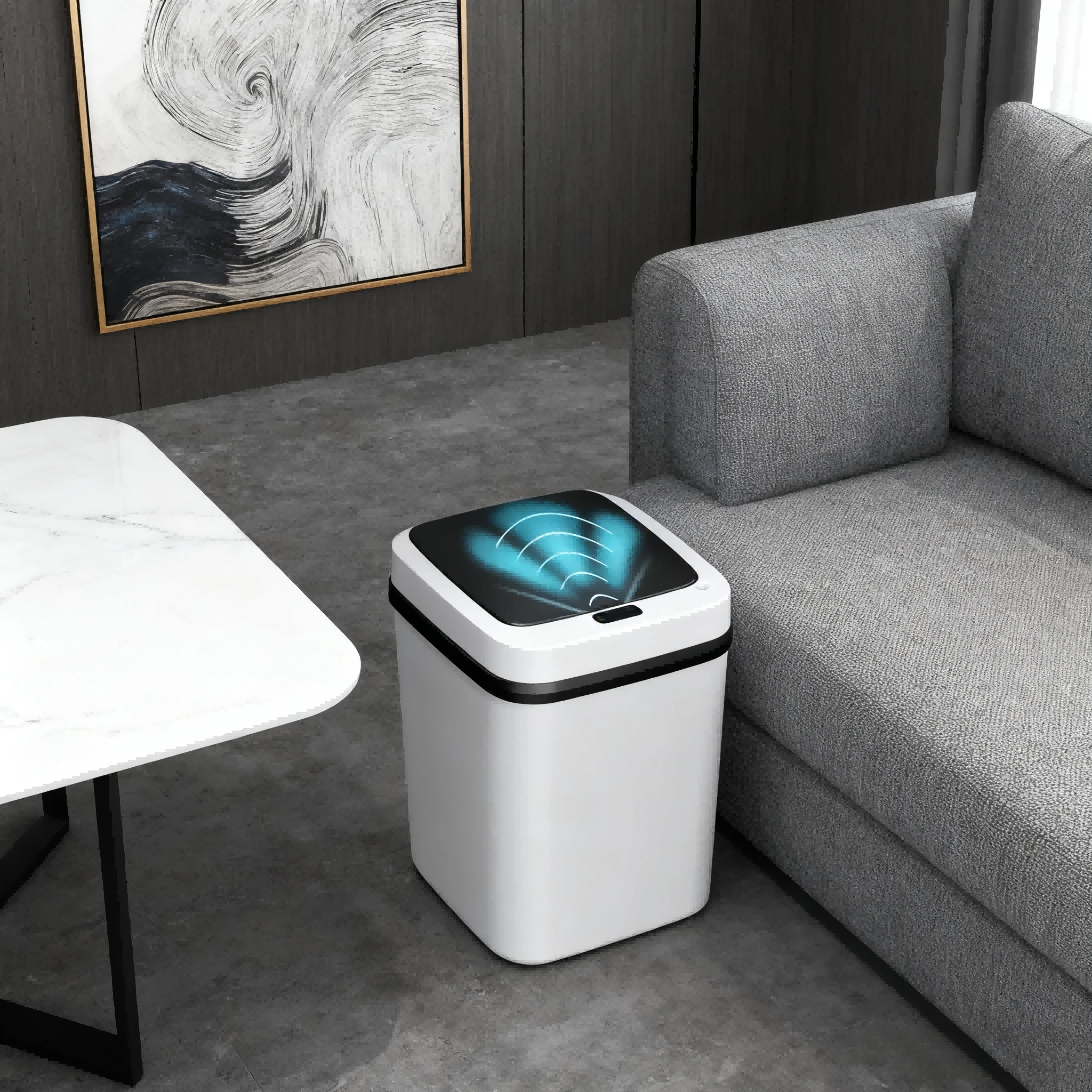Automatic Touch Trash Bin 13L Smart Garbage Can for Kitchen Bathroom Toilet Waste Bins Dustbin with Lid