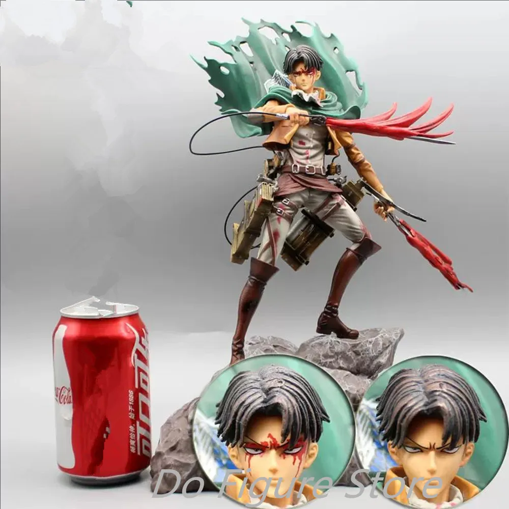 Anime Attack on Titan Figure GK Battle Damaged Levi Mikasa Ackerman Collection PVC Action Figure Toys Model Doll Kids Gift