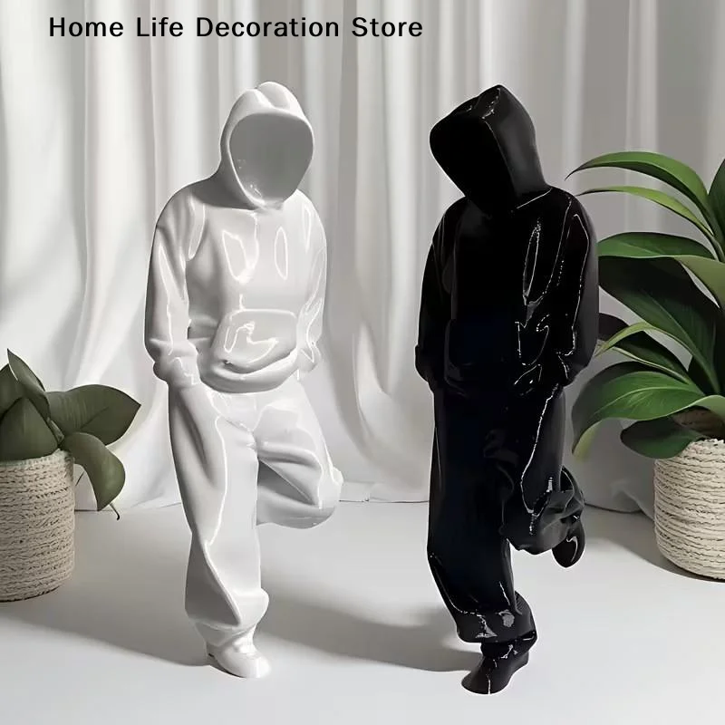 【TG】3D Printed Faceless Thinker Figurine Modern Sculpture Unique Home Desk Art Decor Accessories 1 or 2 Pieces