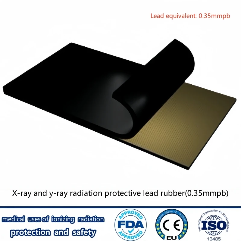 High quality x-ray protective 0.125mmpb lead rubber high temperature resistant CT room radiation protection lead materials